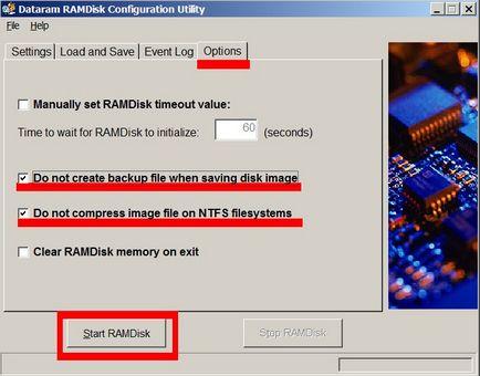 Létrehozva egy virtuális lemez memória (RAM) Létrehozva egy virtuális lemez RAM