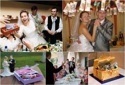 Forgatókönyv esküvői előkészületek, versenyek és játékok ifjú és a vendégek, ajándékötletek