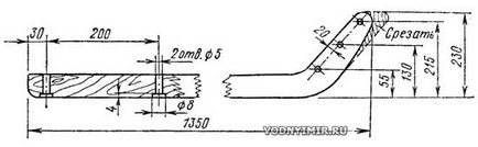 Kajak kéz - egyszemélyes összecsukható kajak „pisztráng” - rajzok, gyártási