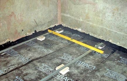 Bitumenes masztix vízszigetelő a padlón - jellemzőit és alkalmazási