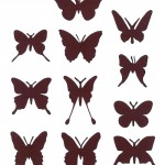 Fali dísz pillangók kezüket stencil, sablonok vágásához papír, fotók