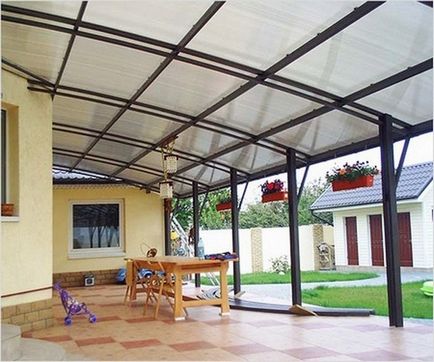 Olcsó lombkorona a kezüket (hogyan kell építeni egy fészer) Olcsó ponyva kezével