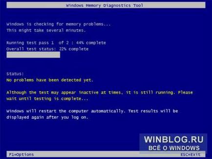 Diagnózis RAM Windows 7