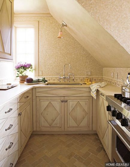 Tervezz egy kis konyha (22 fotó), hogyan díszítik a belső kis konyha