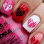 Nail design Valentin nap