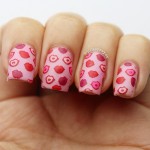 Nail design Valentin nap