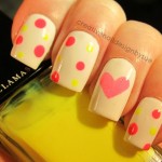 Nail design Valentin nap