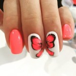 Nail design Valentin nap