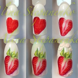 Nail design Valentin nap