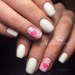 Nail design Valentin nap