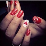 Nail design Valentin nap