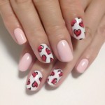 Nail design Valentin nap