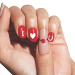 Nail design Valentin nap