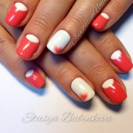 Nail design Valentin nap