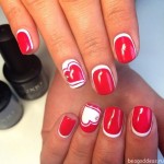 Nail design Valentin nap