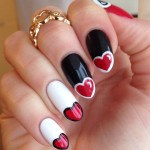 Nail design Valentin nap