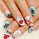 Nail design Valentin nap