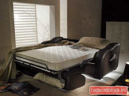 Tervezz egy hálószoba kanapéval helyett egy ágy (20 fotó)