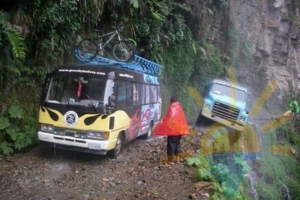 Road of Death Bolívia felhívja magára a legszélsőségesebb utazók