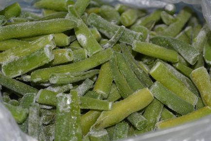 Bab fagyott - hogyan befagyasztására zöldbab a téli, lépésről lépésre recept fotók