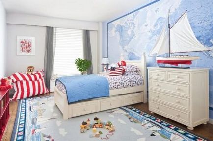 Falfestmény - világtérképet - a gyermekek a falon (44 fotó) képeket a háttérképet a gyerekszobában