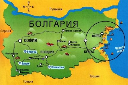 Hol van Bulgária a világ térképén, és egy térképet Bulgária orosz