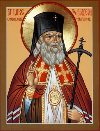 Ikon Szent Lukács Szent Lukács a krími ima gyógyító csodákat