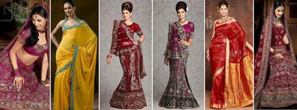Indiai esküvői ruhák - hagyományos és modern modell fotó