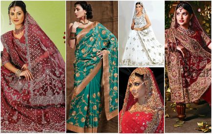 Indiai esküvői ruhák - hagyományos és modern modell fotó