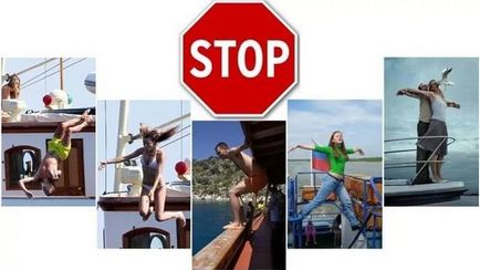 Hogyan kell felhívni a posztereket a biztonsági szabályok a hajón, és a gépen