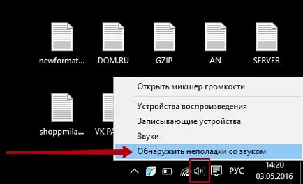 Hogyan állítsuk be a hangot, nem működik a Windows számítógép - felső