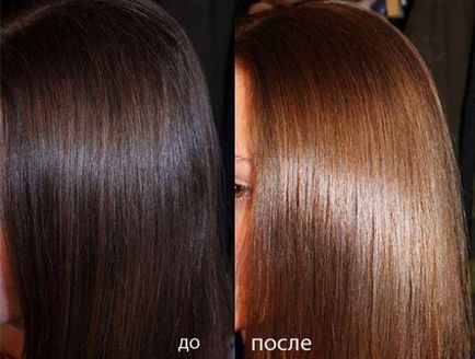 Hogyan, hogy könnyítsen sötét haját otthon vagy az utastérben, ami festék képek előtt és után