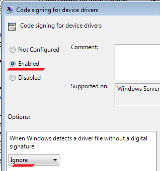 Hogyan kapcsoljuk ki a digitális aláírás a Windows 7, Windows rendszergazdák számára