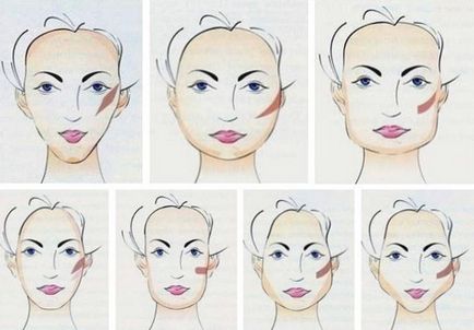 Hogyan kell csinálni smink arc fokozatosan fotókkal és jelentkezési eljárás