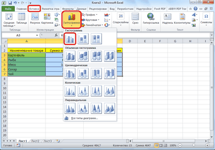 Hogyan készítsünk egy táblázatot az Excel