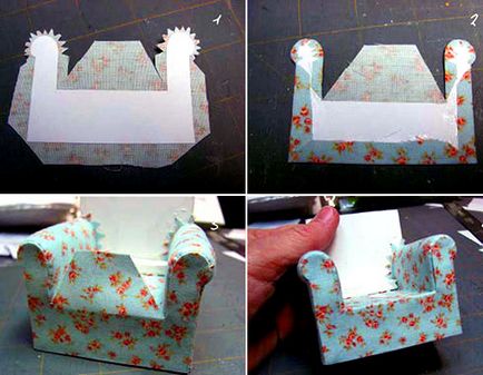 Hogyan készítsünk bútor babák kezüket a dobozok, papír, lemez