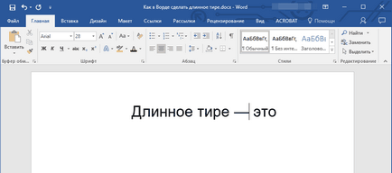 Hogyan lehet a Word em dash (hosszú kötőjel az Ige) Hogyan lehet a Word em dash