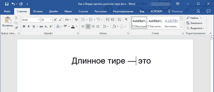 Hogyan lehet a Word em dash (hosszú kötőjel az Ige) Hogyan lehet a Word em dash