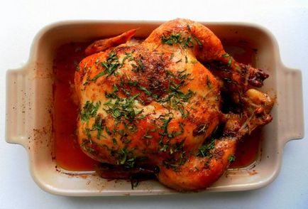 Hogyan kell sütni a csirkét a sütőbe az egész lépésről lépésre receptek