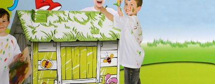 Karton ház gyerekeknek színezés egy nagy játék, a nyaralás újra!