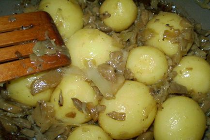 Burgonya gombával receptek és fotók ételek burgonya gombával a sütőben, fazék, serpenyő
