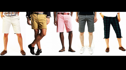 Rövid shortovedeniya arány a férfiak esetében, valamint, hogy mit kell viselni rövidnadrág