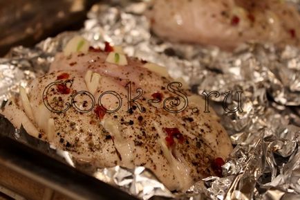 Csirkemell fóliában - lépésről lépésre recept fotókkal, csirke ételek