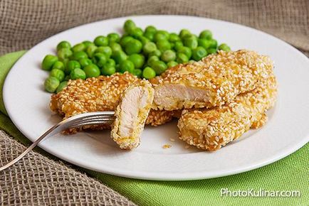Csirke szezámmagos és szójaszósszal recept fotókkal