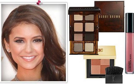 Smink Nina Dobrev, körökre technika make- up