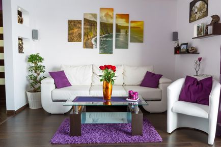 Így a fal fölött a kanapé a nappali elvek és lehetőségek (40 fotó)