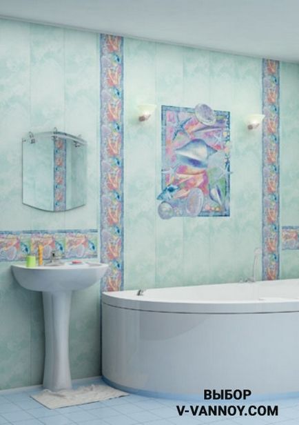 Díszítő fürdőszoba műanyag panelek (30 fotó)