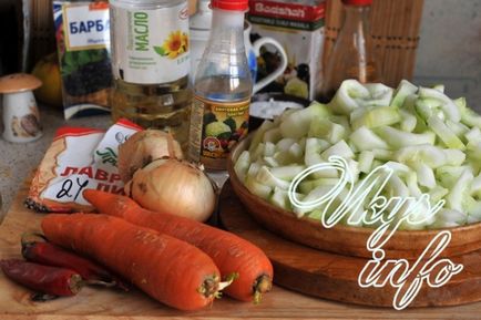 Benőtt uborka télen (saláta) recept egy fotó