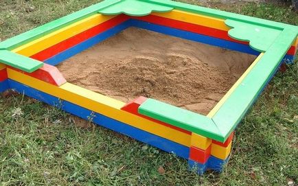 Homokozó gyerekeknek ad ötleteket és fotók, álom ház (fa homokozó) Homokozó gyerekeknek ad ötleteket és fotók, álom ház