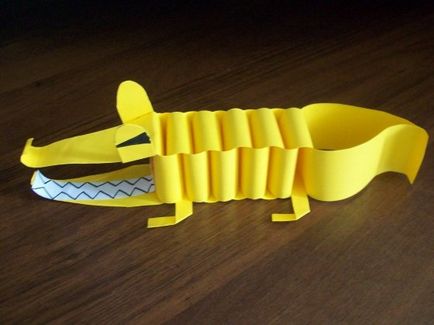 Hack krokodil papír csinál origami gyerekeknek